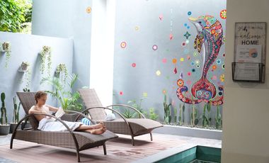 3BR+maidroom villa in el nido downtown with private pool and cliff view