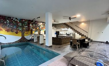 3BR+maidroom villa in el nido downtown with private pool and cliff view