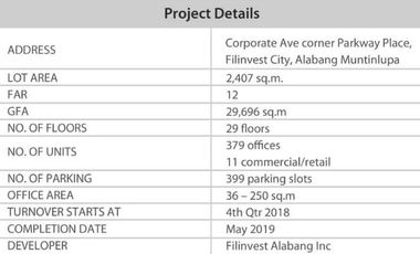 For Sale: 36 sqm Office Space in Parkway Corporate Center, Alabang, Muntinlupa