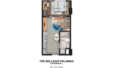 Executive Studio Unit with Balcony 33SQM | The Bellagio Baytown Palawan