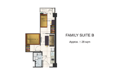 For rent: 30 sqm 2-Bedroom Condominium Unit at Spring Residences in Parañaque