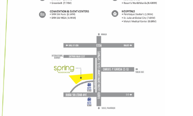 For rent: 30 sqm 2-Bedroom Condominium Unit at Spring Residences in Parañaque
