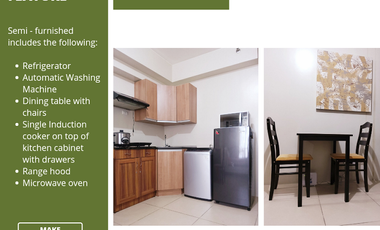 For Sale: Semi-Furnished Studio Unit at Avida Towers Centera 3 in Mandaluyong