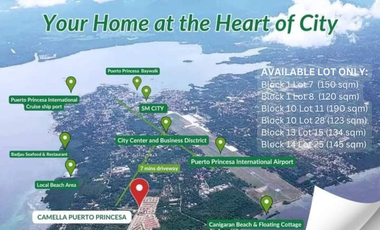 120-190 sqm Prime Residential Lot in Camella Puerto Princesa City Palawan