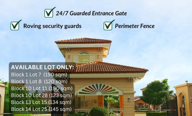 120-190 sqm Prime Residential Lot in Camella Puerto Princesa City Palawan