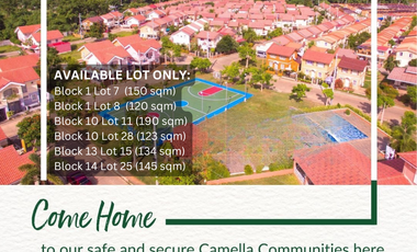 120-190 sqm Prime Residential Lot in Camella Puerto Princesa City Palawan