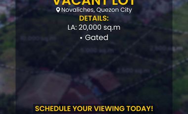 For Sale and Rent Two (2) Hectares Vacant Lot in Sauyo Novaliches Quezon City