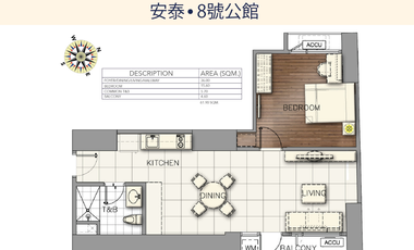 FOR SALE 61.90 sqm 1 BR with Balcony TURNOVER Ongoing