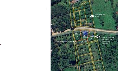 Main Road frontage 1285 square meters cleared, fenced near school. 20% deposit