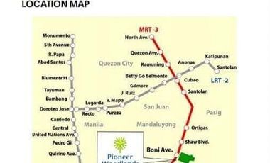 2 Bedroom Corner Unit For Sale in Pioneer Woodlands Boni Mandaluyong near MRT