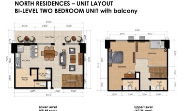 For Sale Bi-Level 2 bedroom w/ balcony Condominium in Sta Mesa Manila for Sale