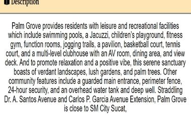 Super Sale!!! 3 BR Condo Unit in Palm Grove at San Antonio, Parañaque City