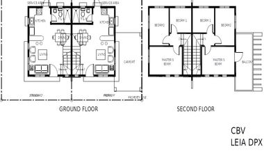 3BR 2-Storey Duplex House and Lot for Sale in Calamba, Laguna at Suntrust Sentosa | Leia Duplex Standard
