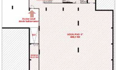 ARRIENDO Local en Subterráneo de 640 m2, Metro Inés de Suárez