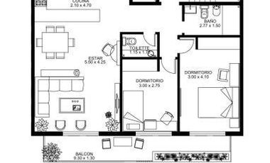 Departamento 3 ambientes en venta en  San fernando - Vias/Centro