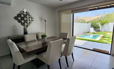 Renta casa amueblada con piscina 2 Recamaras mas Estudio en Conkal