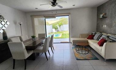 Renta casa amueblada con piscina 2 Recamaras mas Estudio en Conkal