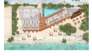 Departamento Penthouse con living y vista directa al mar Caribe