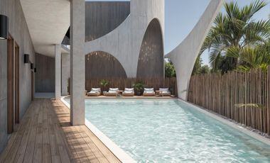 Departamento Penthouse con living y vista directa al mar Caribe
