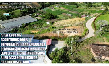 LOTE -ESCRITURAS AL 100% Y SERVICIO DE AGUA INSTALADO - SANTURIO ANT