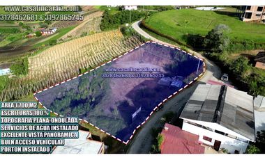 LOTE -ESCRITURAS AL 100% Y SERVICIO DE AGUA INSTALADO - SANTURIO ANT