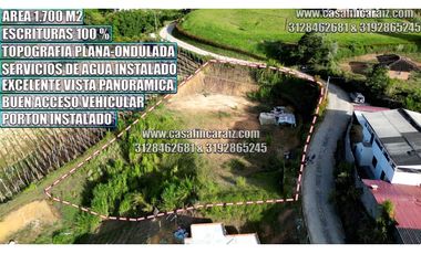 LOTE -ESCRITURAS AL 100% Y SERVICIO DE AGUA INSTALADO - SANTURIO ANT