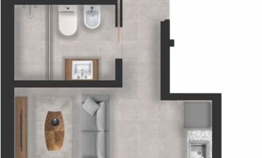 DEPARTAMENTO EN VENTA DE 1 DORMITORIO Y BALCÓN