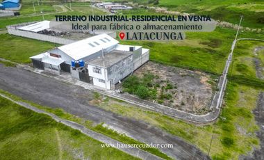 Terreno de 895 m² en venta al norte de Latacunga, ideal para industria, bodega o desarrollo mixto