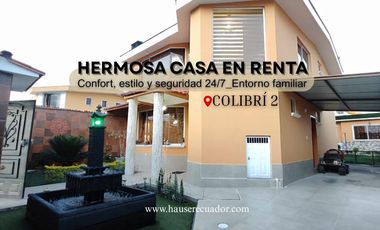 Vive en tranquilidad: Casa en urbanización segura con canchas, BBQ y sala comunal en Sangolquí