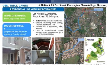 House for sale in Kensington West Avenue, Manchester 3, Navarro, General Trias, Cavite