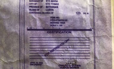 For Sale House and Lot at Brgy. Sta. Maria, Sto. Tomas, Batangas