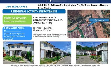 House for sale in Kensington 10, Bacao I, General Trias, Cavite