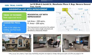 House for sale in Manchester 11, Navarro, General Trias, Cavite