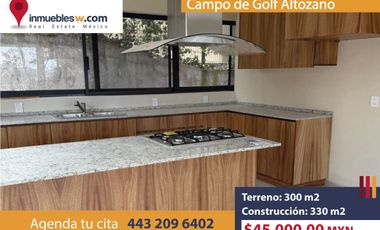 CASA EN RENTA EN CLUB Y DENTRO DEL CAMPO DE GOLF ALTOZANO, MORELIA