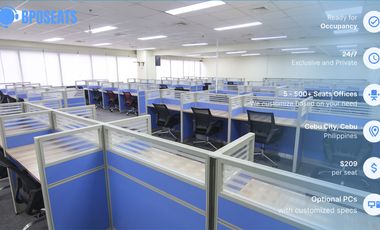 Patient Data Processing BPO in Cebu | Secure Office Space for Lease with IT Infrastructure & 24/7 Access at Ayala Center Cebu Tower