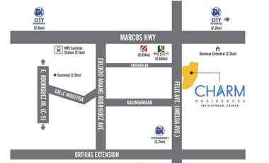 31.22 sqm 2BR Condo with Balcony at Charm Residences, Cainta, Rizal