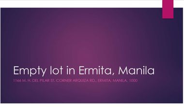 Malate Ermita Manila Commercial Prime Lot For Sale Good deal near Roxas Blvd
