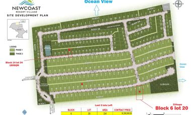 PROPERTY # 11323 - RESIDENTIAL LOT FOR SALE IN BORACAY NEW COAST RESORT VILLAGE