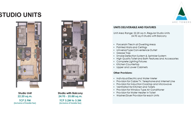 CODE # 106 CONDO FOR SALE IN ARC TOWERS CONDOMINIUM corner V.Rama St.,Cebu City