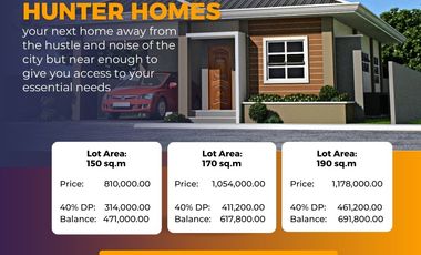 SUBDIVISION LOT ONLY OR HOUSE & LOT PACKAGE IN HUNTER HOMES IN SOLANA, CAGAYAN!
