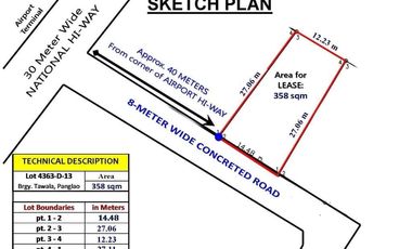 Prime Lot for Lease near Panglao International Airport