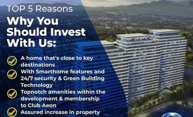 Aeon Blue Tower 3 Condominium Unit in Davao for Sale 7.2M