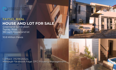 HOUSE AND LOT FOR SALE [GREENLAND SUBDIVISION] TAYTAY, RIZAL