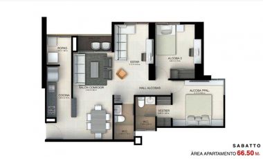 Apartamento en venta en sabaneta asdesilla