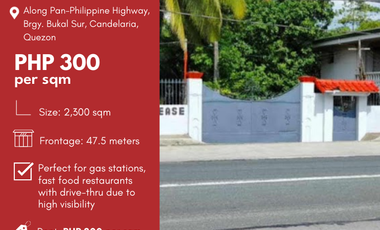 FOR LONG-TERM LEASE: Pan-Philippine Highway Lot in Candelaria, Quezon