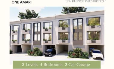 For Sale: 3-Storey Townhouse at One Amari Townhouse in Antipolo City, Rizal