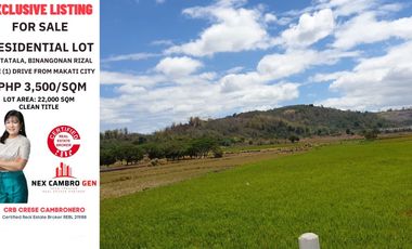 HOT DEAL: 2-Hectare Residential Lot in Binangonan, Rizal