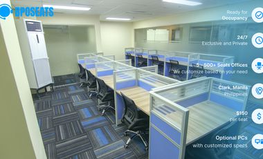 Private Office Space Available with Plug & Play Setup in Pampanga | P8,600/seat/month