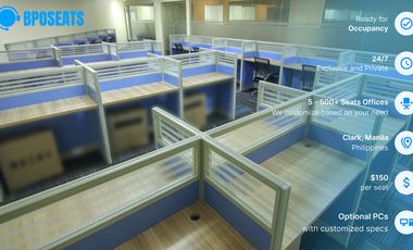Fully Fitted Private Office with Complete Setup in Pampanga | P8,600/seat/month