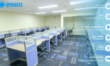BPO Office Space for Lease in Marquee Mall | Plug & Play Fully Furnished Office | ₱8600/seat/month